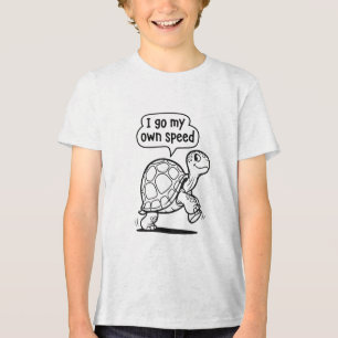T-shirt En Tri-matière Dessin animé de tortue motivante mignonne