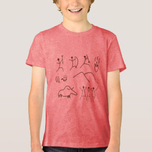 T-shirt En Tri-matière Dessins d'hommes des cavernes dans l'humour espagn