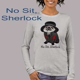 T-shirt En Tri-matière Détective Sherlock Pug Amoureux des Chiens Clochar
