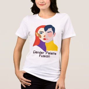 T-shirt En Tri-matière Deux Moitié, Un Tout : L'Art Liquide Sexe