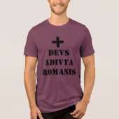 T-SHIRT  EN TRI-MATIÈRE + DEVS ADIVTA ROMANIS CAMISIE (Recto)