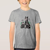 T-shirt En Tri-matière Día de los Muertos Chat & Chien Skeleton (Recto)