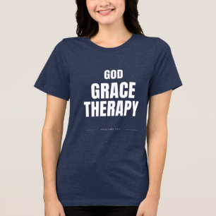T-SHIRT EN TRI-MATIÈRE DIEU, GRÂCE ET THÉRAPIE