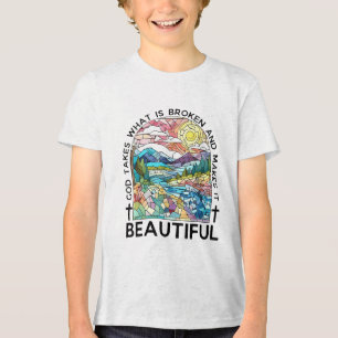 T-shirt En Tri-matière Dieu Prend Ce Qui Est Brisé Et Le Rend Beau _2