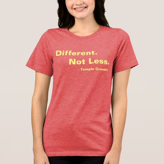 T-shirt En Tri-matière Différent Pas Moins Temple Grandin Neurodiversité (Recto)