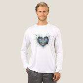 T-shirt En Tri-matière Digital Heart Sacred Geometry Heart Design  (Recto complet)