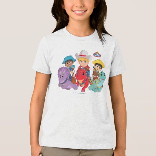 T-shirt En Tri-matière Dino Ranch Friends Design (Recto)