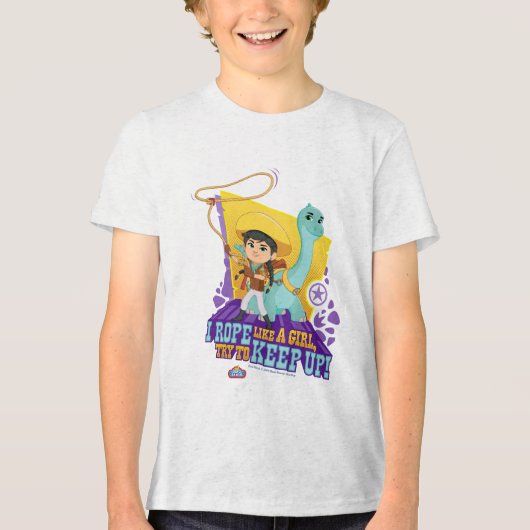 T-shirt En Tri-matière Dino Ranch | Min et Clover (Recto)