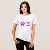 T-shirt En Tri-matière Dire Non À L conception de la patte : violet (Recto plein)