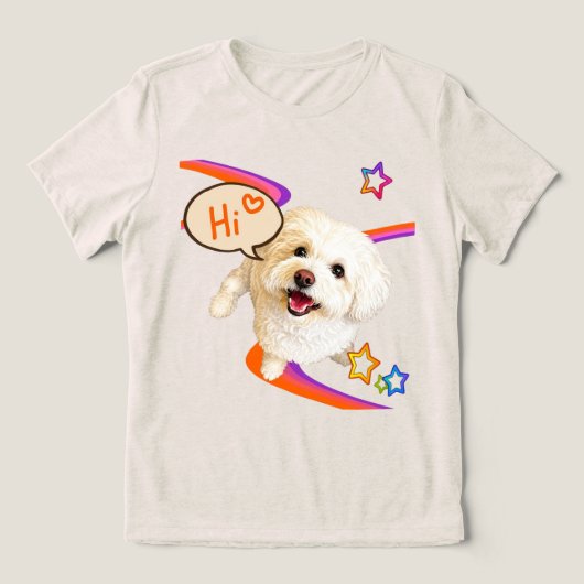 T-shirt En Tri-matière Dire simplement "Bonjour" (Design Recto)