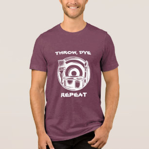 T-shirt En Tri-matière Disque Golf Dyeing Humour Jeter, Dye, Répéter