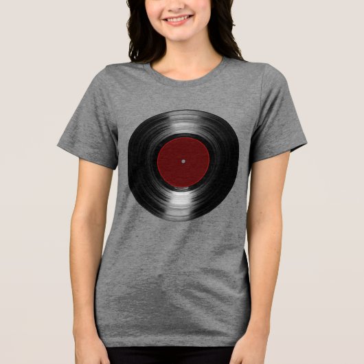 T-shirt En Tri-matière disque vinyle (Recto)