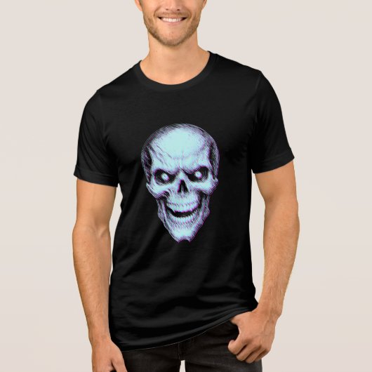 T-shirt En Tri-matière Distorted 3D glitch-style Skull (Recto)