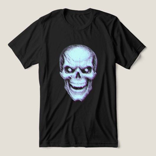 T-shirt En Tri-matière Distorted 3D glitch-style Skull (Design Recto)