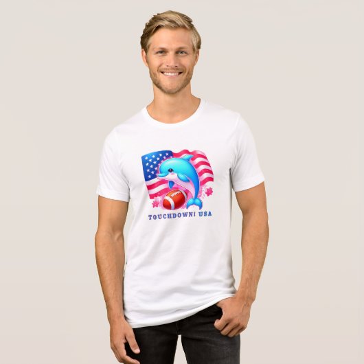 T-shirt En Tri-matière Dolphin Touchdown USA (Recto plein)