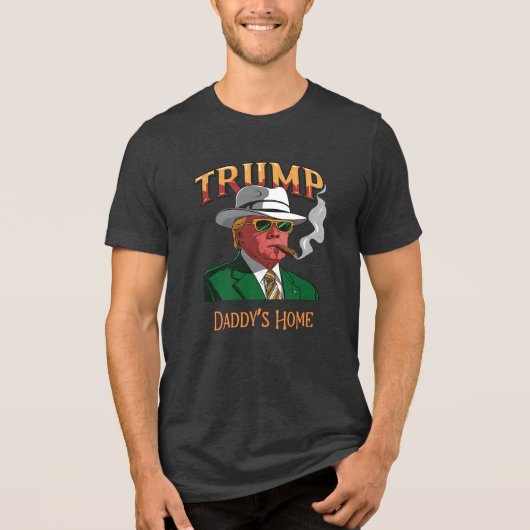 T-shirt En Tri-matière Donald Trump Daddy's Home Tri-Blend Tee (Recto)