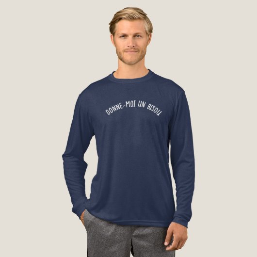 T-shirt En Tri-matière donne-moi un bisou (Recto complet)