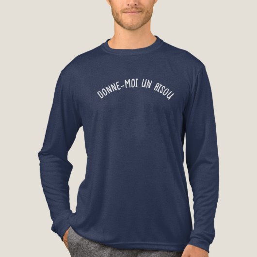 T-shirt En Tri-matière donne-moi un bisou (Recto)