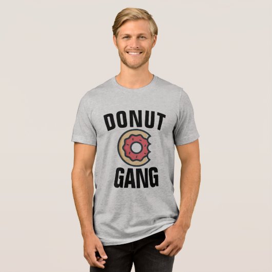 T-SHIRT  EN TRI-MATIÈRE DONUT GANG FUNNY DAD T-SHIRT (Recto plein)