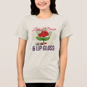 T-shirt En Tri-matière Doses létales & Gloss à lèvres - Infirmière humori