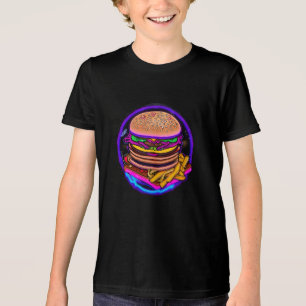 T-shirt En Tri-matière Double cheeseburger néon