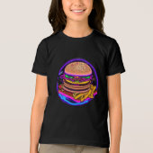 T-shirt En Tri-matière Double cheeseburger néon (Recto)