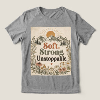 T-shirt En Tri-matière Douce Forte Inarrêtable Femme Fleur Sauvage Vintag