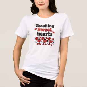 T-shirt En Tri-matière Douces enseignantes Faux Crochet Rétro Saint-Valen