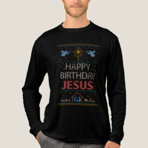 T-shirt En Tri-matière Douleur de Noël moche, joyeux anniversaire Jésus