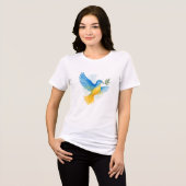 T-shirt En Tri-matière Dove of Peace. Peace for Ukraine.  (Recto plein)