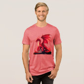 T-SHIRT EN TRI-MATIÈRE DRAGON (Recto plein)