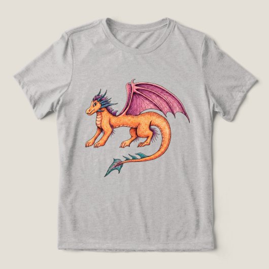 T-shirt En Tri-matière Dragon Amical (Design Recto)