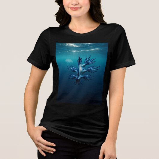 T-shirt En Tri-matière Dragon bleu de la mer (Recto)