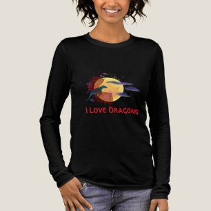T-shirt En Tri-matière dragon contre la lune