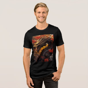 T-shirt En Tri-matière Dragon d’or dans le canyon d’automne flamboyant