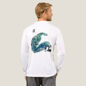 T-shirt En Tri-matière Dragon dans les vagues - T-Shir d'énergie de l'océ (Verso complet)