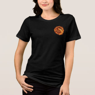 T-shirt En Tri-matière Dragon de feu orange enflammé Cadeau pour hommes