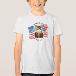 T-shirt En Tri-matière Drapeau à l'aquarelle de l'Amérique depuis 1776/ai