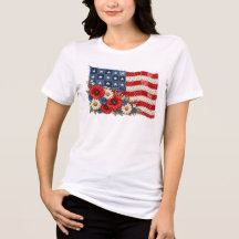 Drapeau américain en patchwork patriotique avec fl