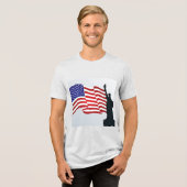 T-shirt En Tri-matière Drapeau Américain Et Lady Liberty (Recto plein)