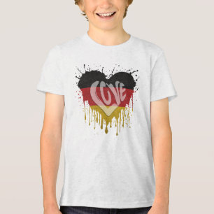 T-shirt En Tri-matière Drapeau d'Allemagne Amour
