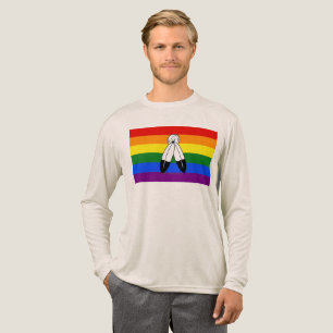 T-shirt En Tri-matière Drapeau de fierté bispirituel de SlipperyJoe's sym