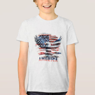 T-shirt En Tri-matière Drapeau des États-Unis. Amérique