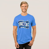 T-shirt En Tri-matière Drapeau du Peuple d'Israël fleuri en fleurs (Recto plein)