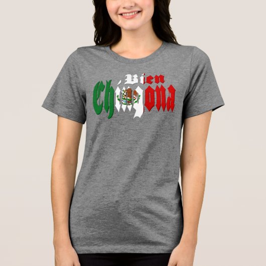 T-shirt En Tri-matière Drapeau mexicain Bien Chingona (Recto)