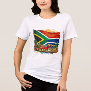 T-shirt En Tri-matière Drapeau sud-africain avec artisanat alimentaire tr