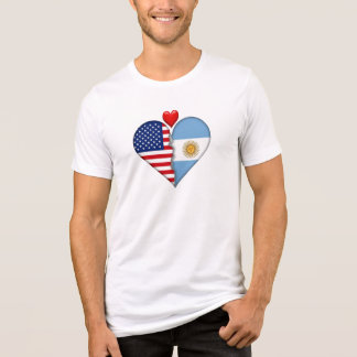 T-shirt En Tri-matière Drapeaux Cœur Argentine Patrimoine Hispanique