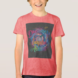T-shirt En Tri-matière Dreamers Inspire Action Typographie de galaxie c