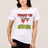T-shirt En Tri-matière Drink Up Grinch Funny Christmas Tee Shirt (Recto)