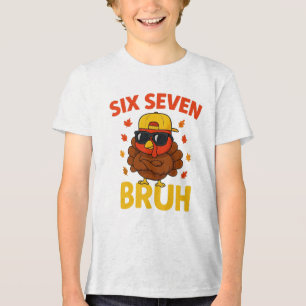 T-shirt En Tri-matière Drôle 67 Bruh Dinde pour Hommes Garçons Adolescent